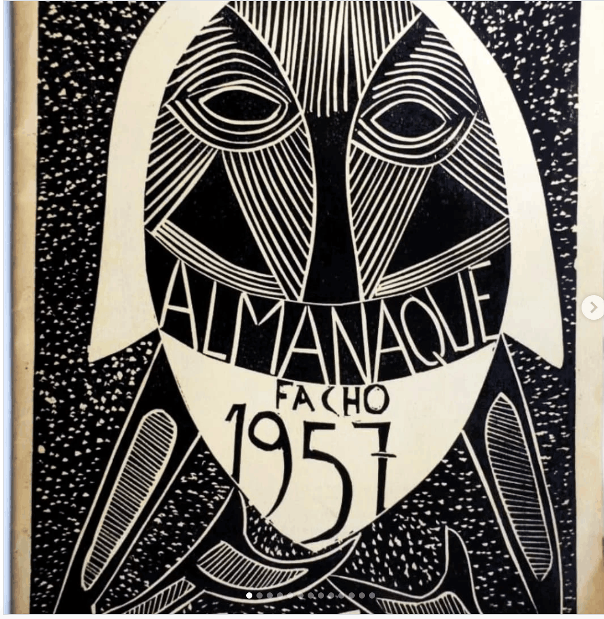 Salvador Sanz Faus, Almanaque Facho 1957, xilografía original